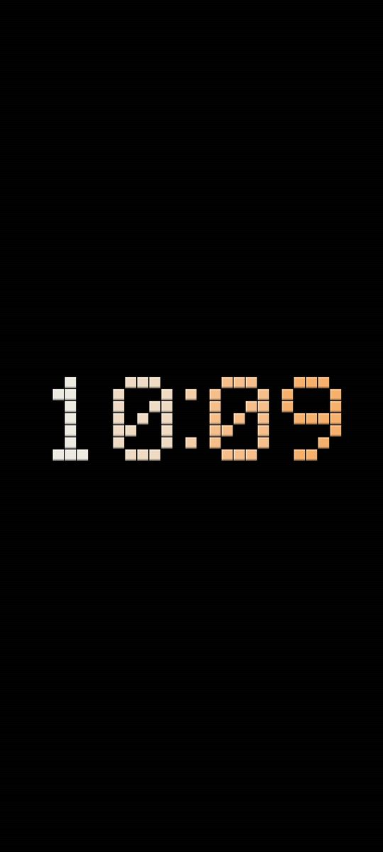 Drop, a falling blocks clock live wallpaper on an Android lock screen