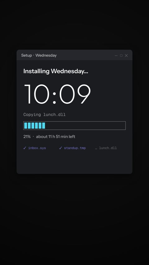 Installing today in the Slate look