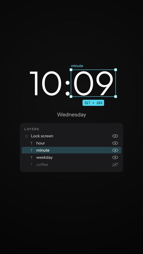 Layers, design layers clock live wallpaper