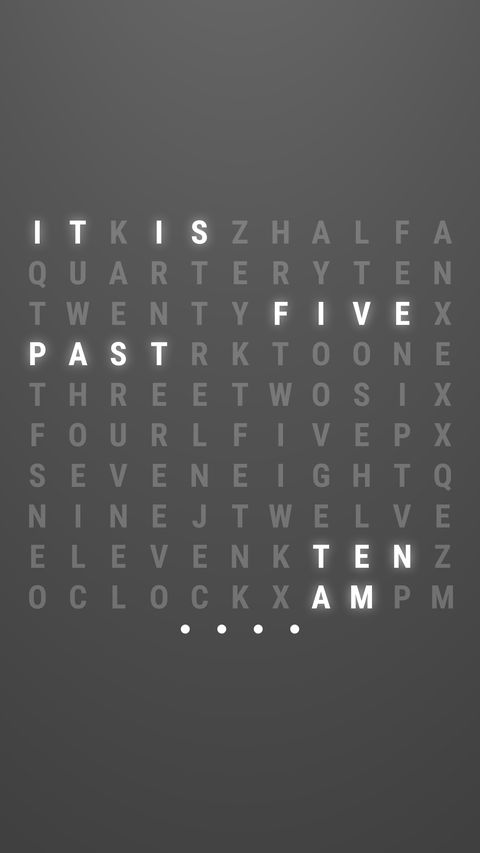 Lexicon — word clock live wallpaper