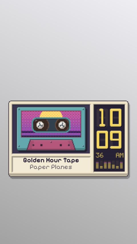 Mixtape — cassette tape clock live wallpaper