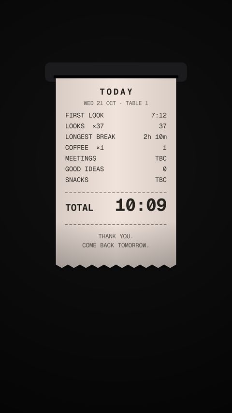 Receipt in the Halo look