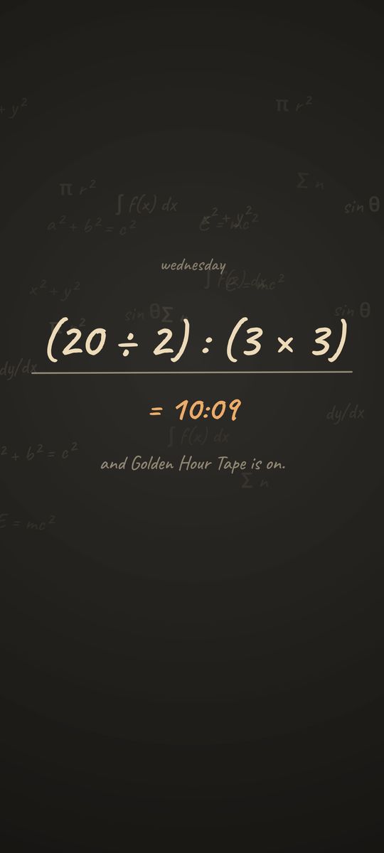 Solve for now, a math clock live wallpaper on an Android lock screen