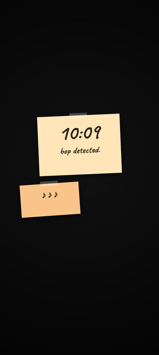 Sticky notes, a sticky notes clock live wallpaper on an Android lock screen