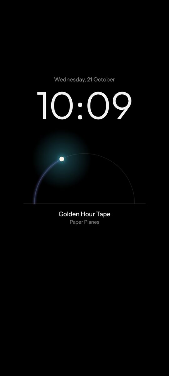 Sunrise, a sunrise clock live wallpaper on an Android lock screen