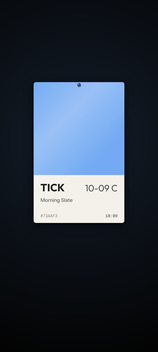 Swatch, a paint swatch clock live wallpaper on an Android lock screen