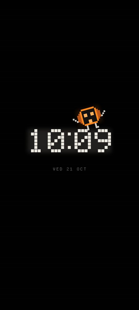Wobble, a tilt clock live wallpaper on an Android lock screen