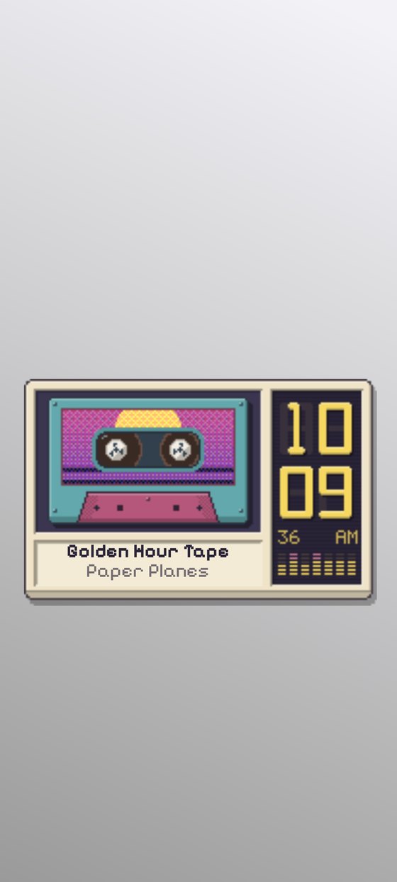 The Mixtape design showing a song on a lock screen